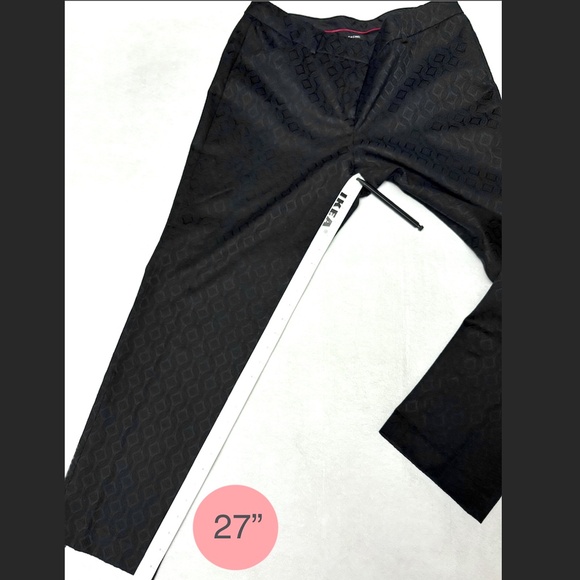 Zac & Rachel black jacquard pattern slim ankle suit pants size 10 - Picture 8 of 9